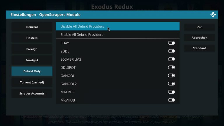 what is exodus real debrid account